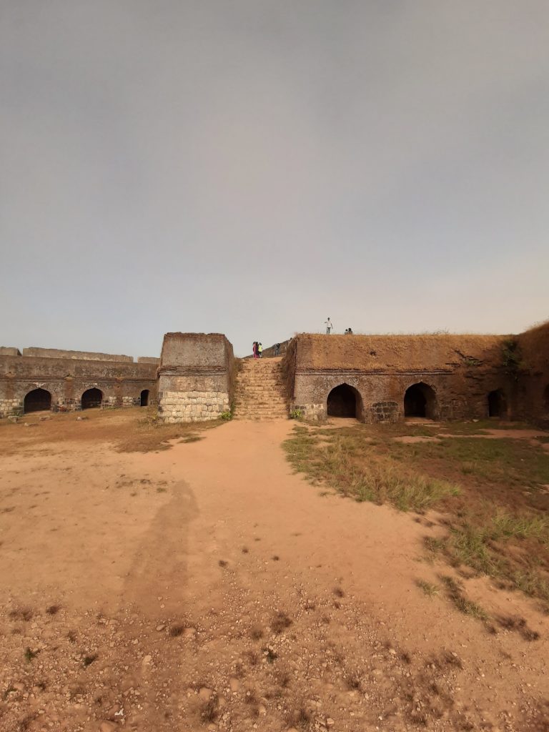 The chambers and rooms inside the Manjarabad fort